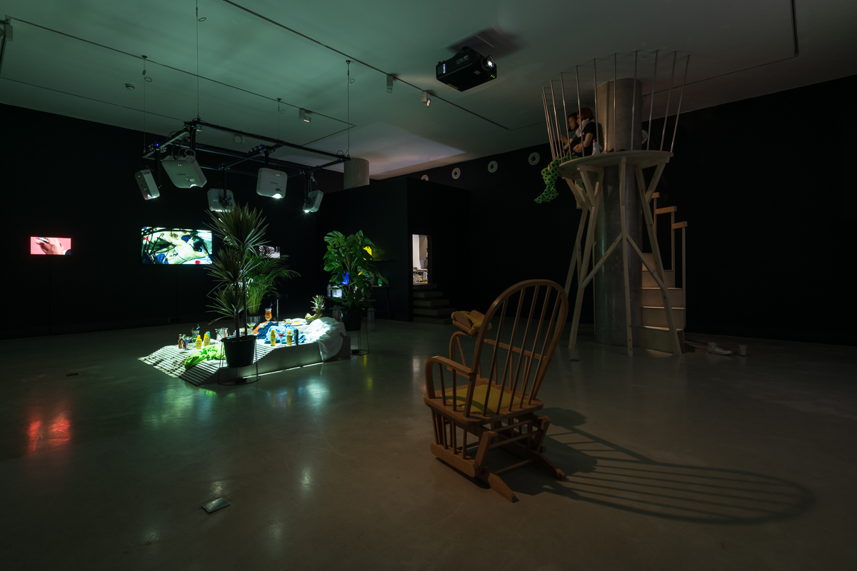 Taro Izumi, 'My eyes are not in the centre', installation view at White Rainbow, London, 2018. ©Taro Izumi. Courtesy White Rainbow, London and Take Ninagawa, Tokyo. Image: Damian Griffiths.