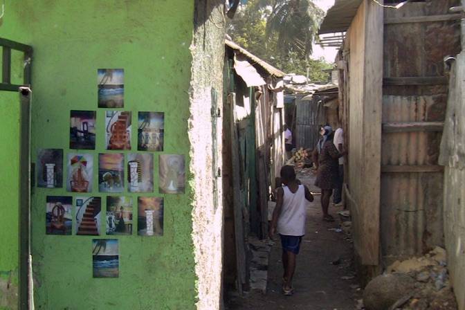 Project by Emilie Boone about Port-au-Prince photo studios at 2nd Ghetto Biennale 2011 Photo: Emilie Boone