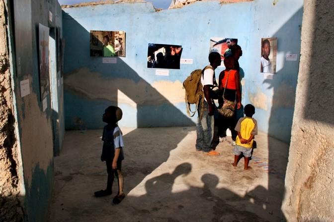 The installation of the Viv Timoun project, My Haiti at the 2nd Ghetto Biennale, Port-au-Prince, Haiti Photo: Liz Woodroffe